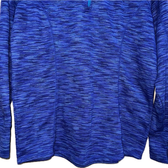 Mizuno Drylite Performance Flex Top 1/4 Zip Pullover Marbled Blue Womens Size L - Picture 9 of 11